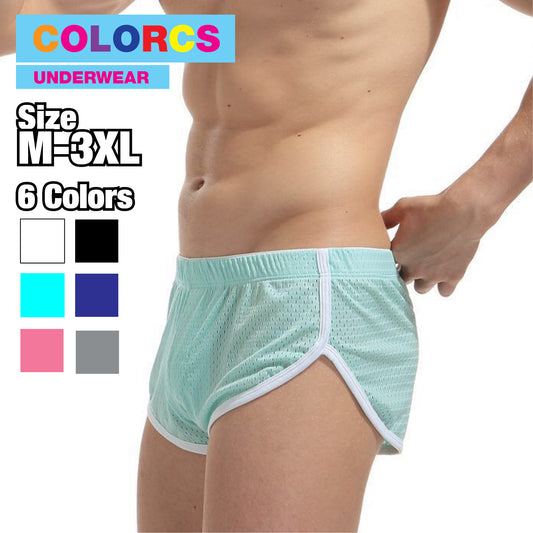 Colorce [Ready Stocks] [Size M - 3XL] 6 Colors Boxer Apollo Cutting with Breathing Holes Ice Silk Comfy Design