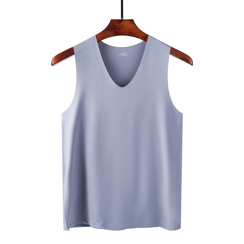 Colorcs [Ready Stock] [M-5XL] Ice Silk Stretchable Thin fast dry plain color Singlet | Cepat Kering & Nipis | 弹性薄快干吸汗背心