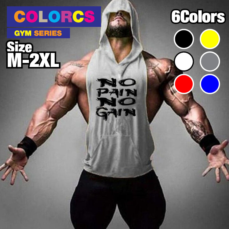Colorcs [Ready Stock] Gym Series Sexy Hoodie Side wide open No Pain No Gain Print design, Gym Series Sexy Hoodie Side reka bentuk No Pain No Gain Print terbuka lebar, 健身房系列性感連帽衫側開設計