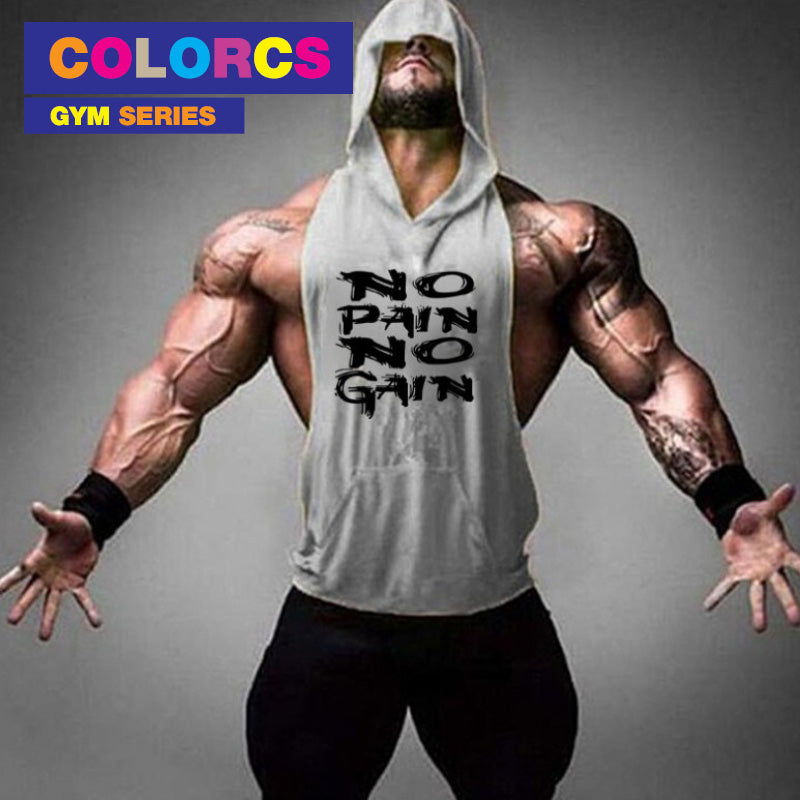 Colorcs [Ready Stock] Gym Series Sexy Hoodie Side wide open No Pain No Gain Print design, Gym Series Sexy Hoodie Side reka bentuk No Pain No Gain Print terbuka lebar, 健身房系列性感連帽衫側開設計