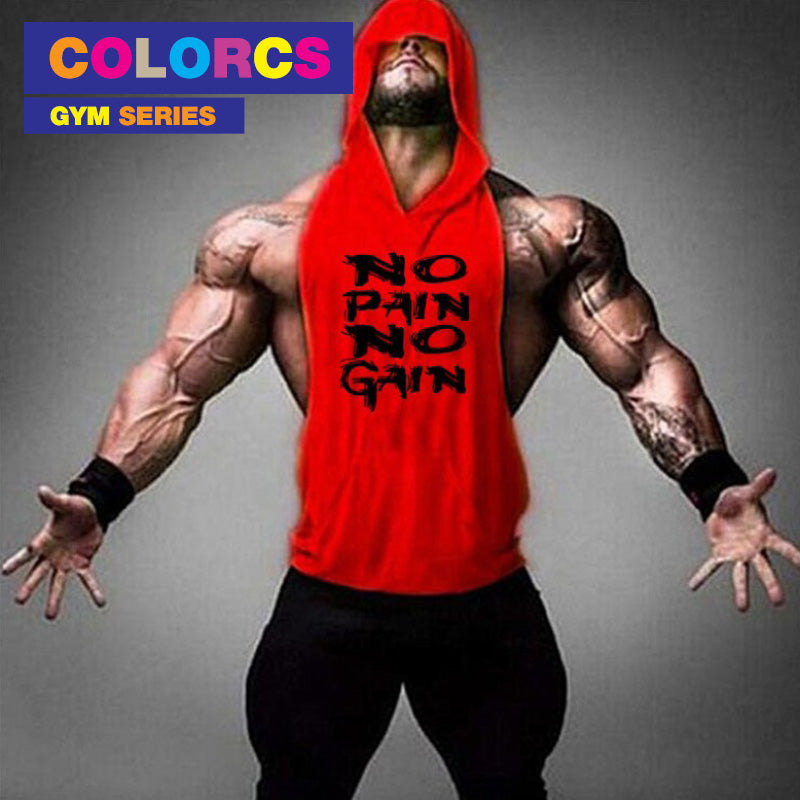 Colorcs [Ready Stock] Gym Series Sexy Hoodie Side wide open No Pain No Gain Print design, Gym Series Sexy Hoodie Side reka bentuk No Pain No Gain Print terbuka lebar, 健身房系列性感連帽衫側開設計