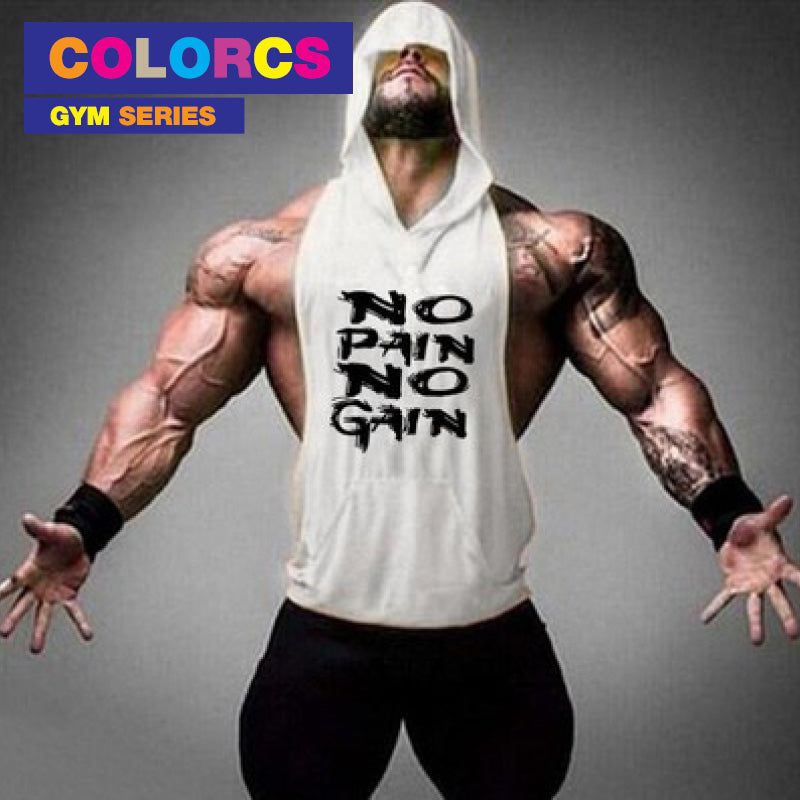 Colorcs [Ready Stock] Gym Series Sexy Hoodie Side wide open No Pain No Gain Print design, Gym Series Sexy Hoodie Side reka bentuk No Pain No Gain Print terbuka lebar, 健身房系列性感連帽衫側開設計