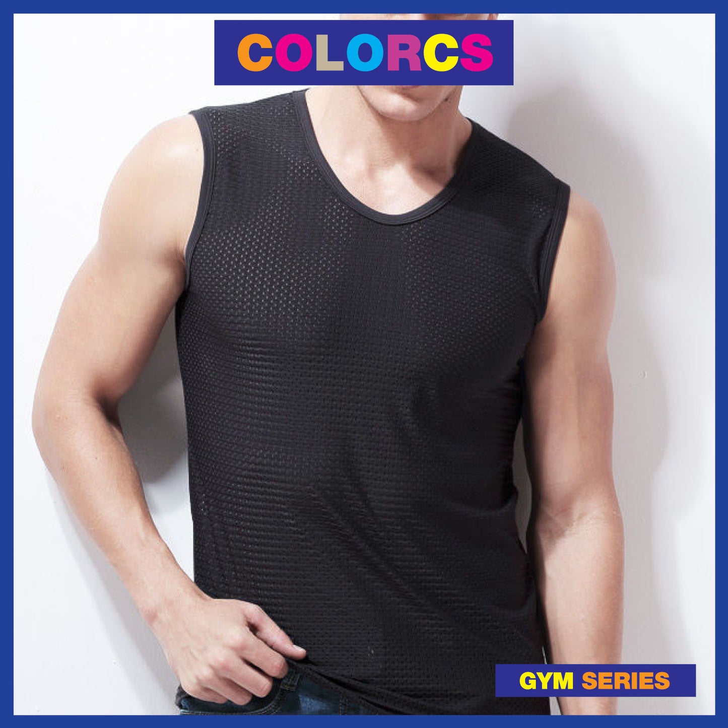 Colorcs [Ready Stock] Man Breathable Cooling Singlet Gym Plus Size 5XL Penyejuk Bernafas Pakaian Tidur 透气运动家居背心