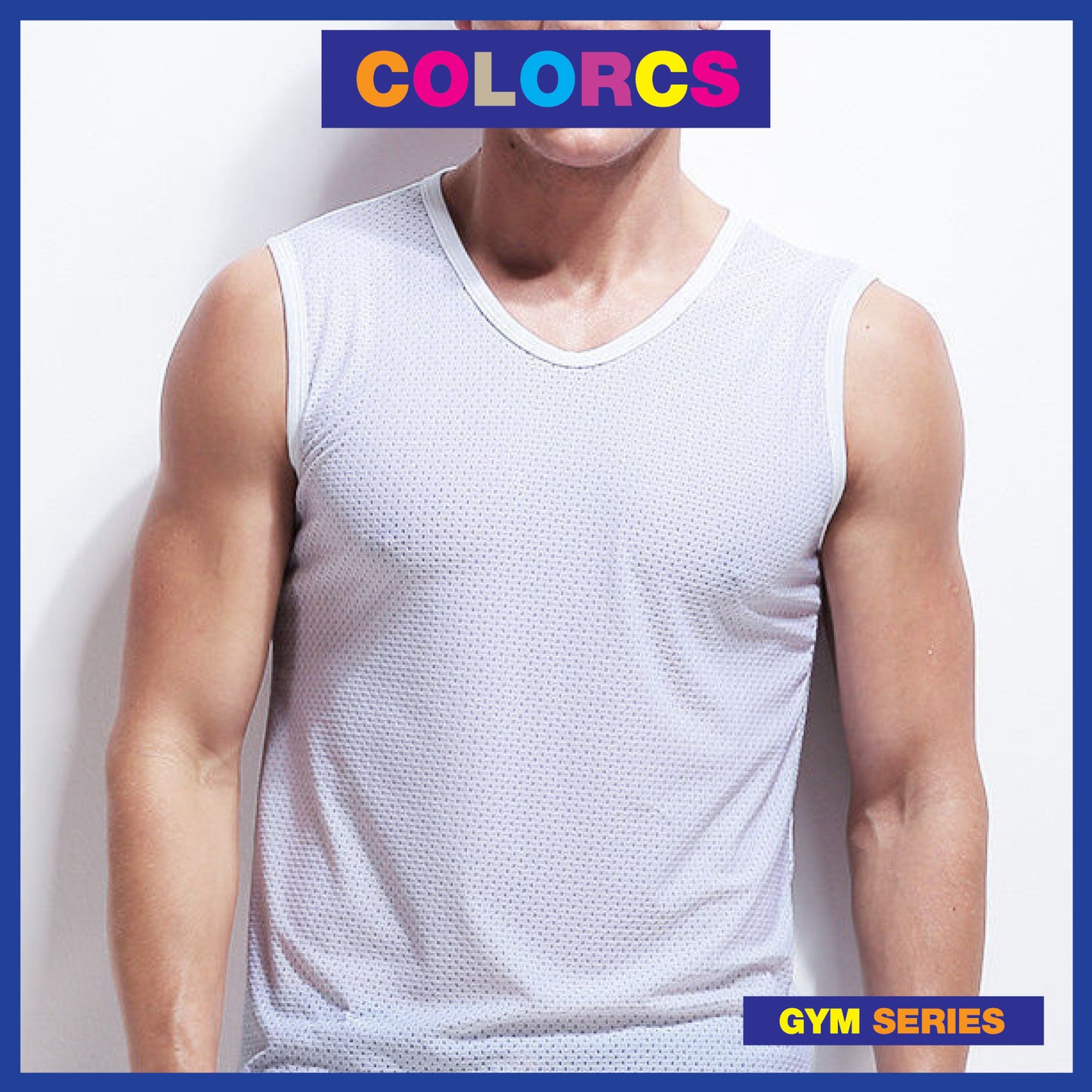 Colorcs [Ready Stock] Man Breathable Cooling Singlet Gym Plus Size 5XL Penyejuk Bernafas Pakaian Tidur 透气运动家居背心