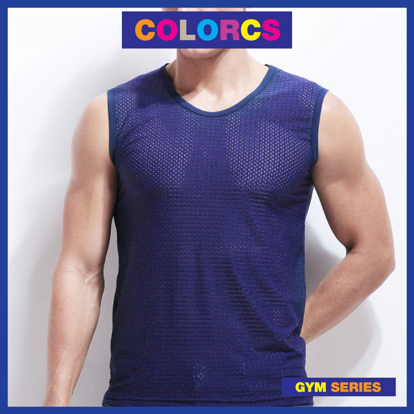 Colorcs [Ready Stock] Man Breathable Cooling Singlet Gym Plus Size 5XL Penyejuk Bernafas Pakaian Tidur 透气运动家居背心