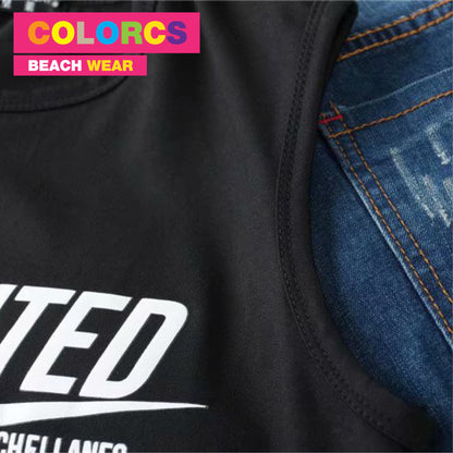 Colorcs [Ready Stocks] Unlimited Printed Fashion Summer Beach Limited Singlet Easy-to-Wear Series