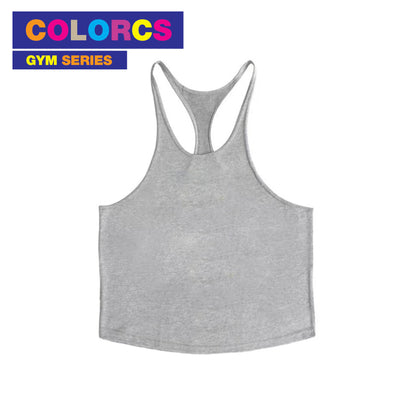 Colorcs [Ready Stocks] Gym Series Fitness Sexy Man Singlet in Plaint Color Tank Top 健身系列男士性感背心纯色