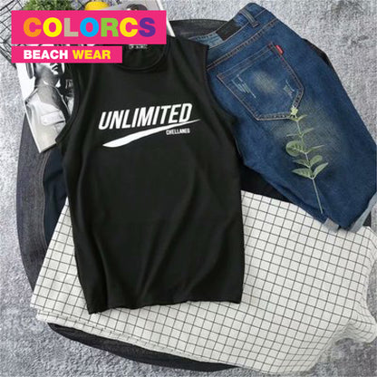 Colorcs [Ready Stocks] Unlimited Printed Fashion Summer Beach Limited Singlet Easy-to-Wear Series