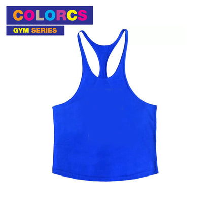 Colorcs [Ready Stocks] Gym Series Fitness Sexy Man Singlet in Plaint Color Tank Top 健身系列男士性感背心纯色