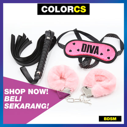 Colorcs [Ready Stocks] BDSM Premium 3-in-1 Set Diva Set Blindfold Handcuff Tassel whip Penutup Mata Gari Sebat 眼罩 手铐 手鞭