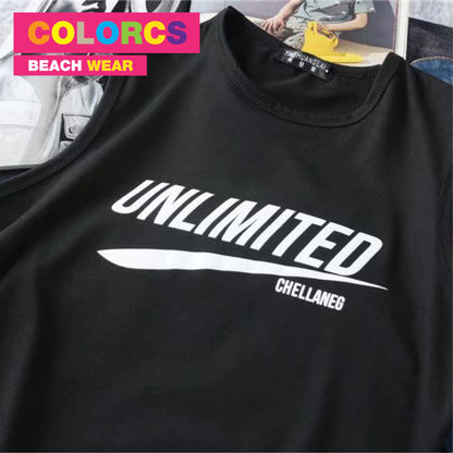 Colorcs [Ready Stocks] Unlimited Printed Fashion Summer Beach Limited Singlet Easy-to-Wear Series