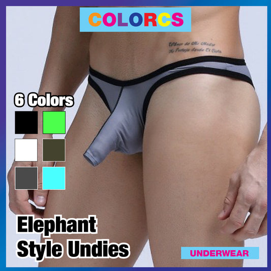 Colorcs [Ready Stocks] Elephant Head Special Design Cutting Ice Silk Comfy Material Underwear Seluar Dalam Reka Bentuk Khas Kepala Gajah, Potongan Sutera Ais yang Selesa 大象頭特別設計剪裁冰絲舒適材質內褲