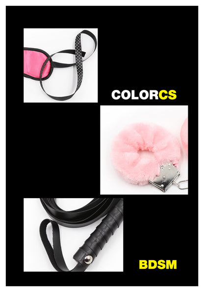 Colorcs [Ready Stocks] BDSM Premium 3-in-1 Set Diva Set Blindfold Handcuff Tassel whip Penutup Mata Gari Sebat 眼罩 手铐 手鞭