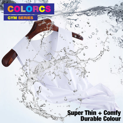 Colorcs [Ready Stock] [M-5XL] Ice Silk Stretchable Thin fast dry plain color Singlet | Cepat Kering & Nipis | 弹性薄快干吸汗背心